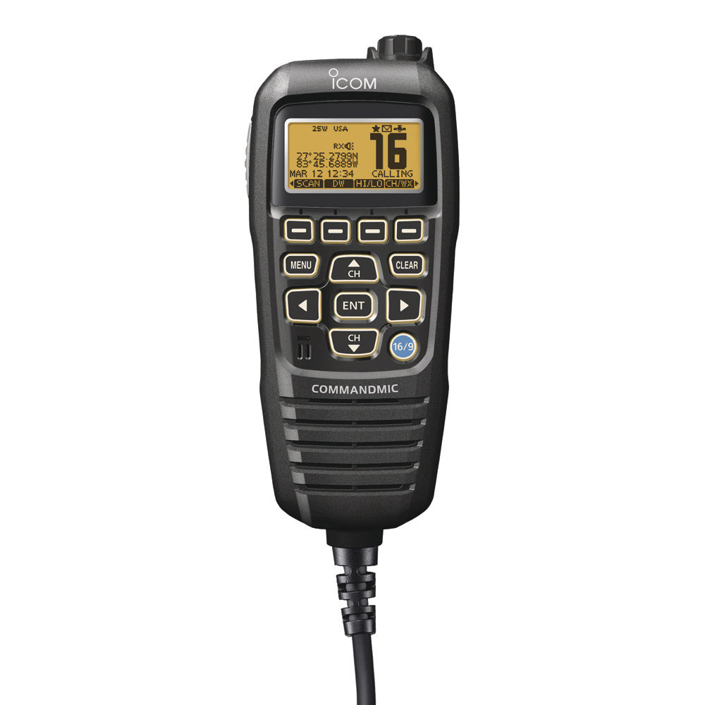 Icom HM195 CommandMic IV w/Yellow BlackLit LCD - Black [HM195B 41 EXP]