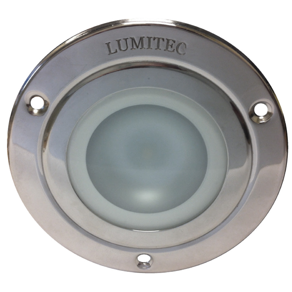 Lumitec Shadow - Flush Mount Down Light - Polished SS Finish - 4-Color White/Red/Blue/Purple Non-Dimming [114110]