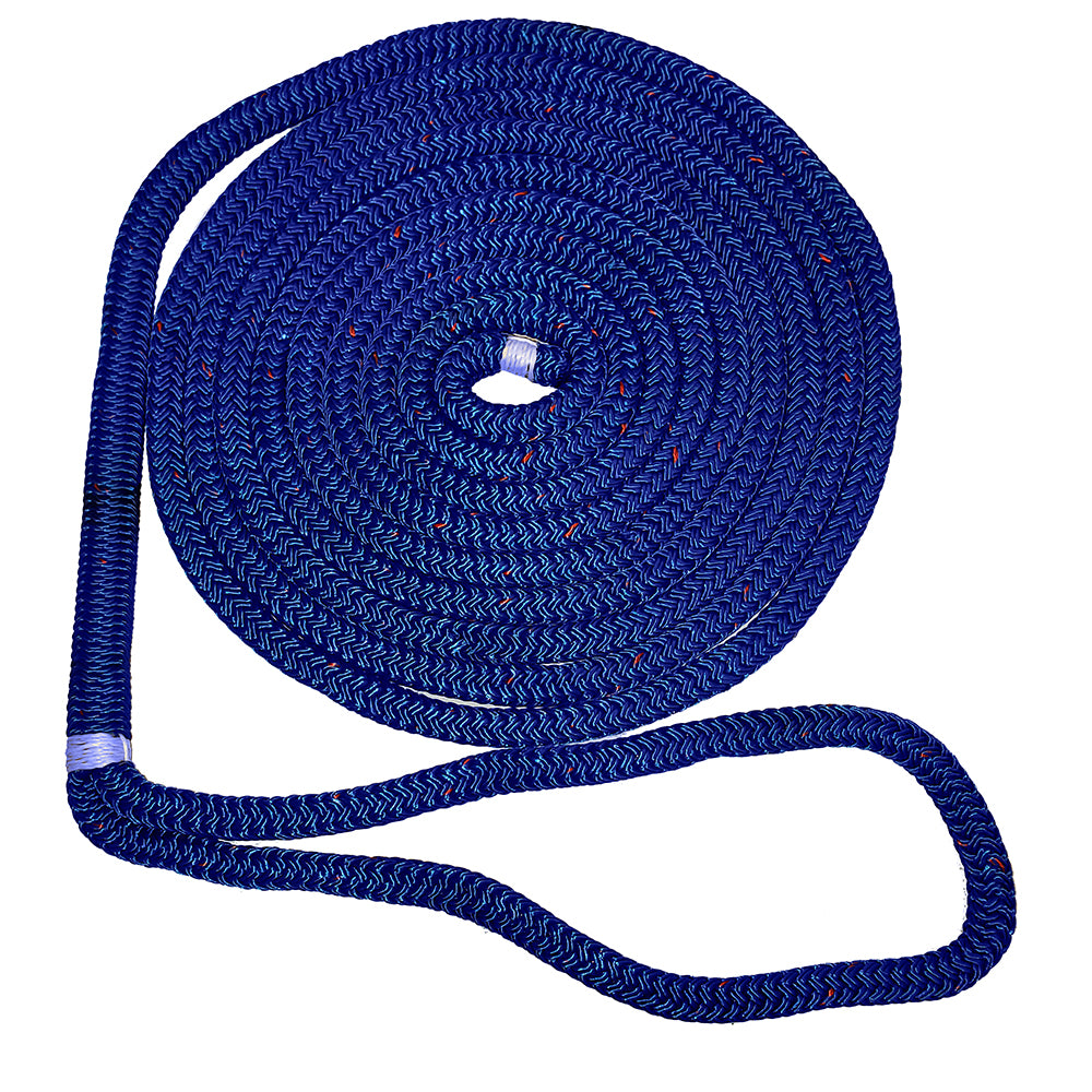 New England Ropes 1/2" Double Braid Dock Line - Blue w/Tracer - 35 [C5053-16-00035]